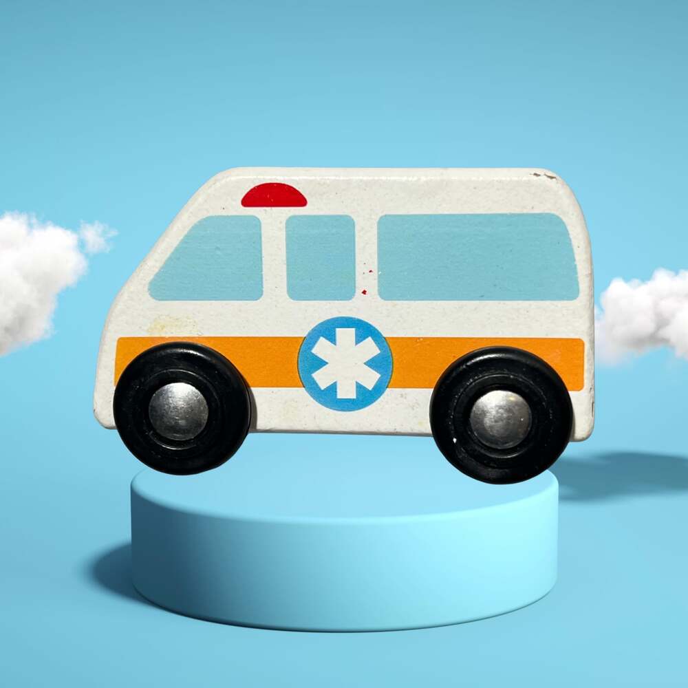 Melissa & Doug Wooden Toy Ambulance Replacement Part Vehicle